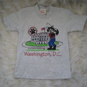 Vintage Kids T-Shirt Washington DC Official Sock's Fan Club Member Rare